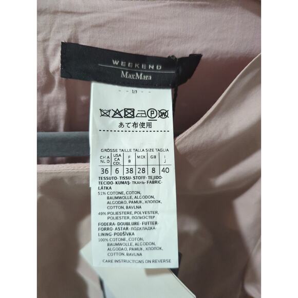 Max Mara Weekend Mia Rose Pink Asymmetrical Midi Dress NWT - Picture 5 of 6